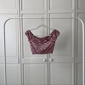 House of Harlow 1960 Off Shoulder Crop Top